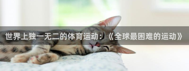 意昂24注册：世界上独一无二的体育运动：《全球最困难的运动》