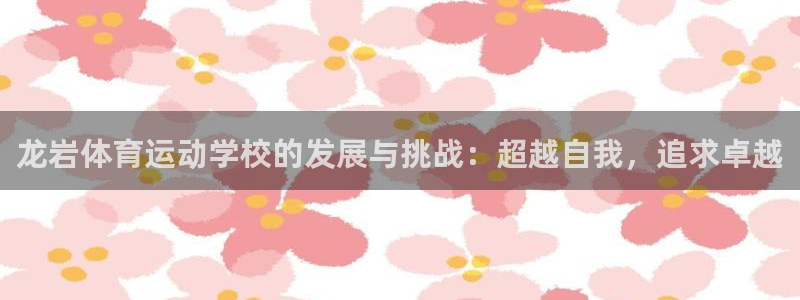 意昂主管：龙岩体育运动学校的发展与挑战：超越自我，追求卓越